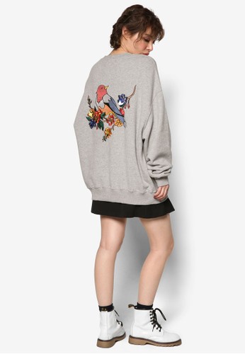 Floral and Bird Embroideryesprit台灣網頁 Sweatshirt, 服飾, 外套 