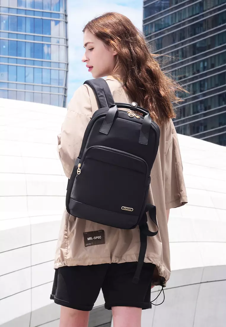 Nylon Lightweight College Bag 15.6 Inch Laptop Compartmen Travel Backpack For Women