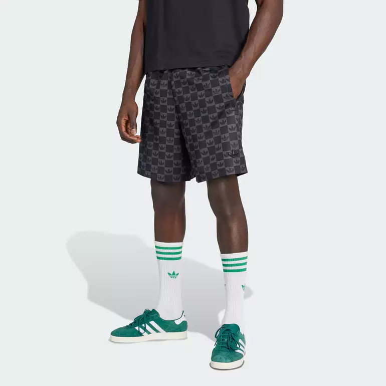 Lifestyle Monogram Regular Mesh Shorts Men Black JY2986