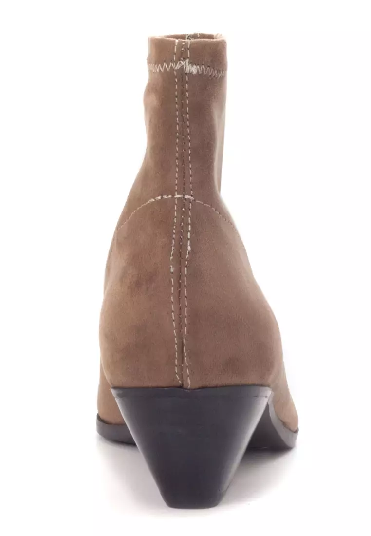 Amaztep Elegance Mid-Suede heels boots