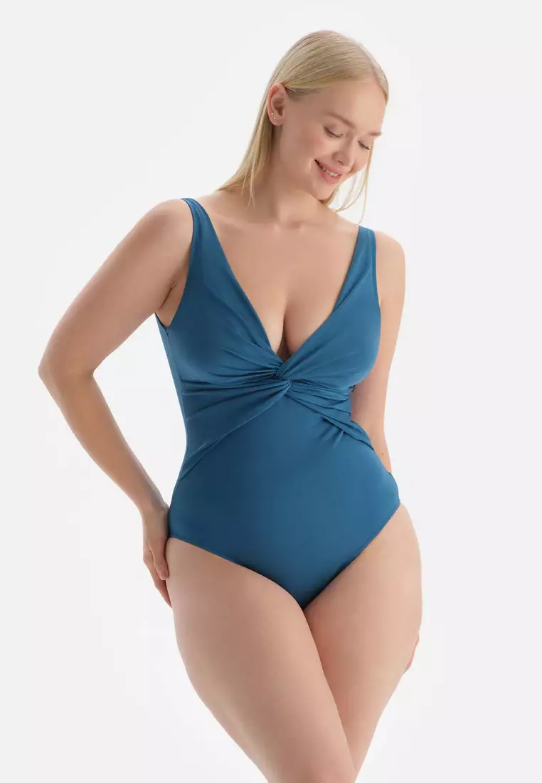 Teal Shapewear Swimsuits, Full-Cup, Non-wired, Swimwear for Women