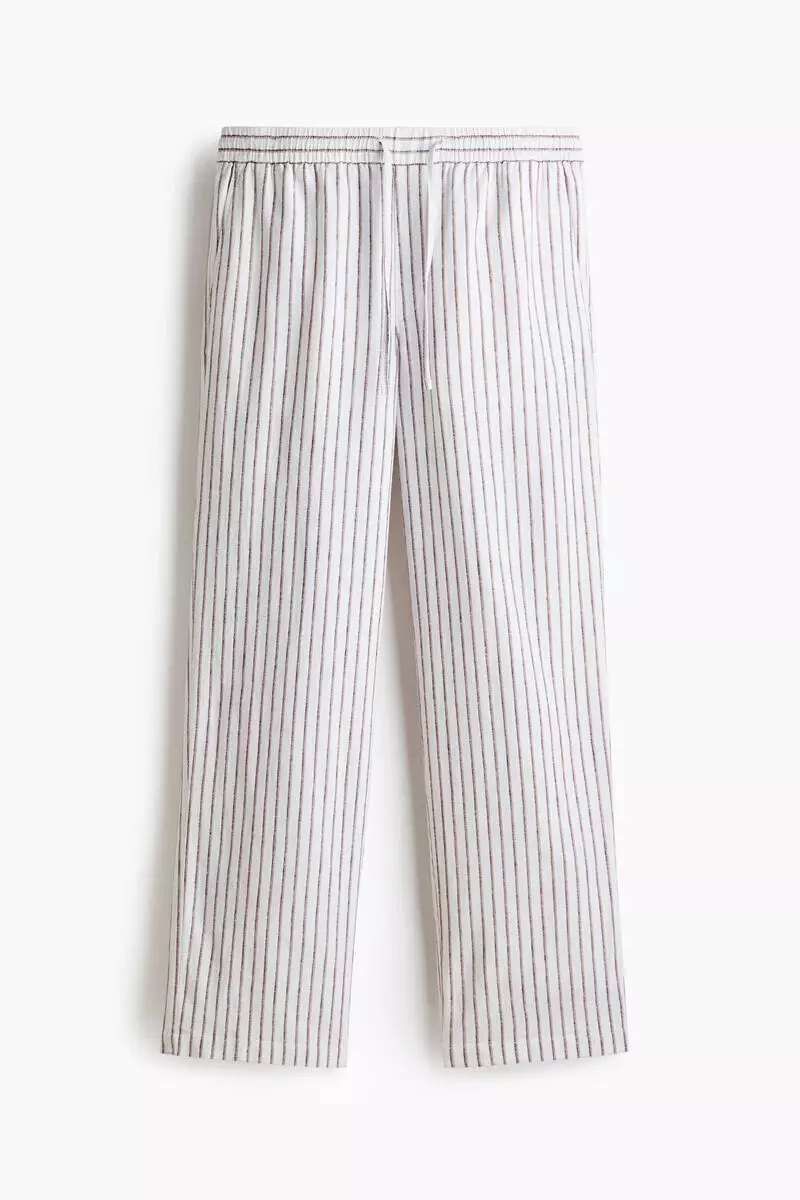 Relaxed Fit Linen-blend trousers
