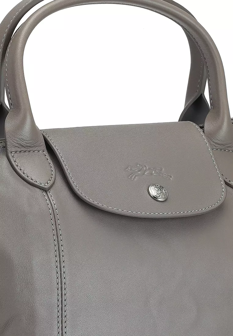 Longchamp le pliage discount cuir medium pebble