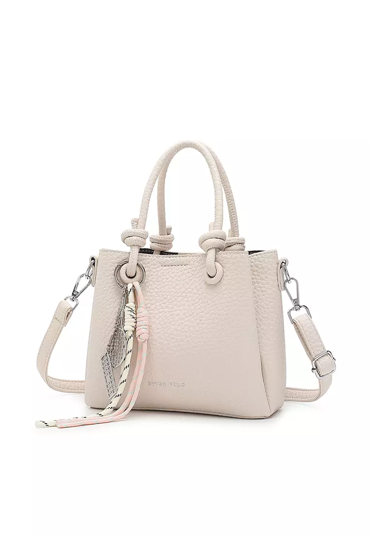 Women's Top Handle Bag / Sling Bag / Crossbody Bag / Shoulder Bag (Tas Tangan Wanita / Tas Selempang Wanita / Tas Bahu Wanita) - Putih