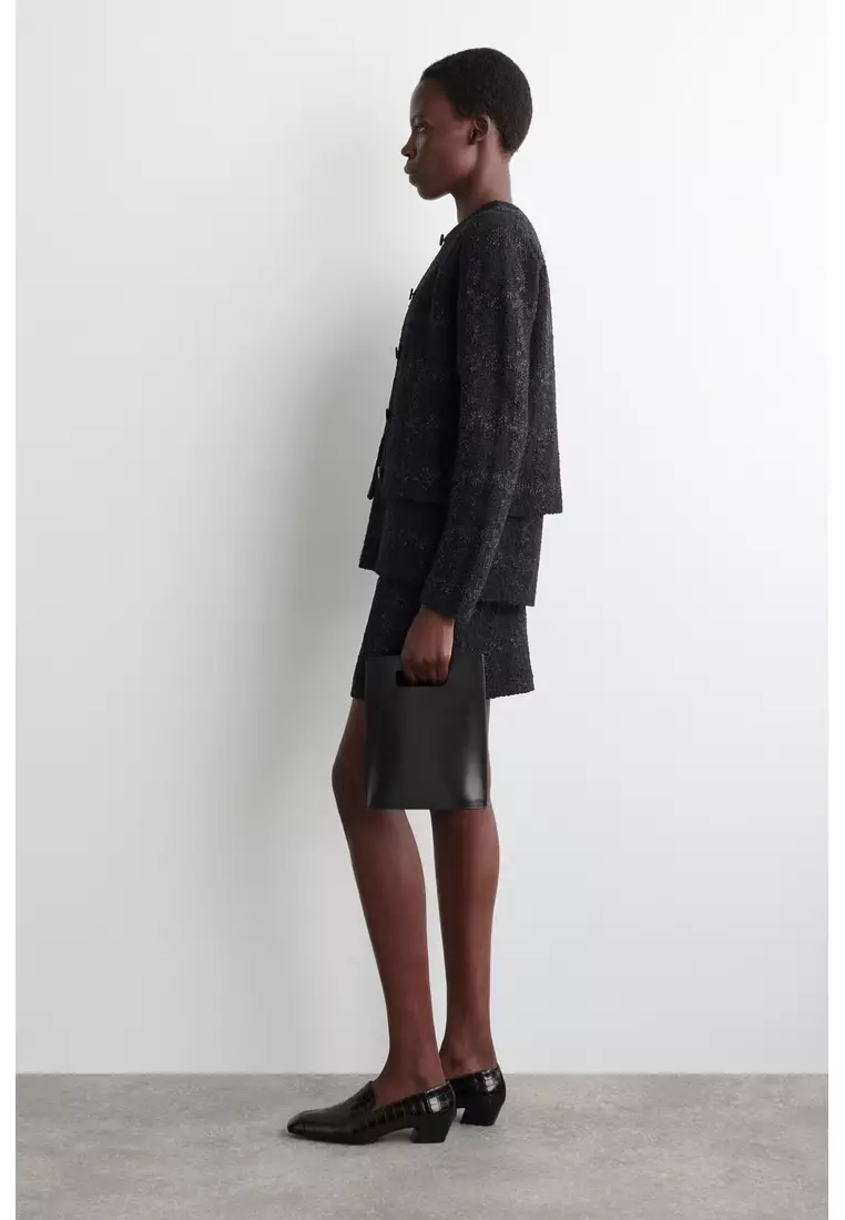 SPARKLY BOUCLÉ-KNIT CARDIGAN