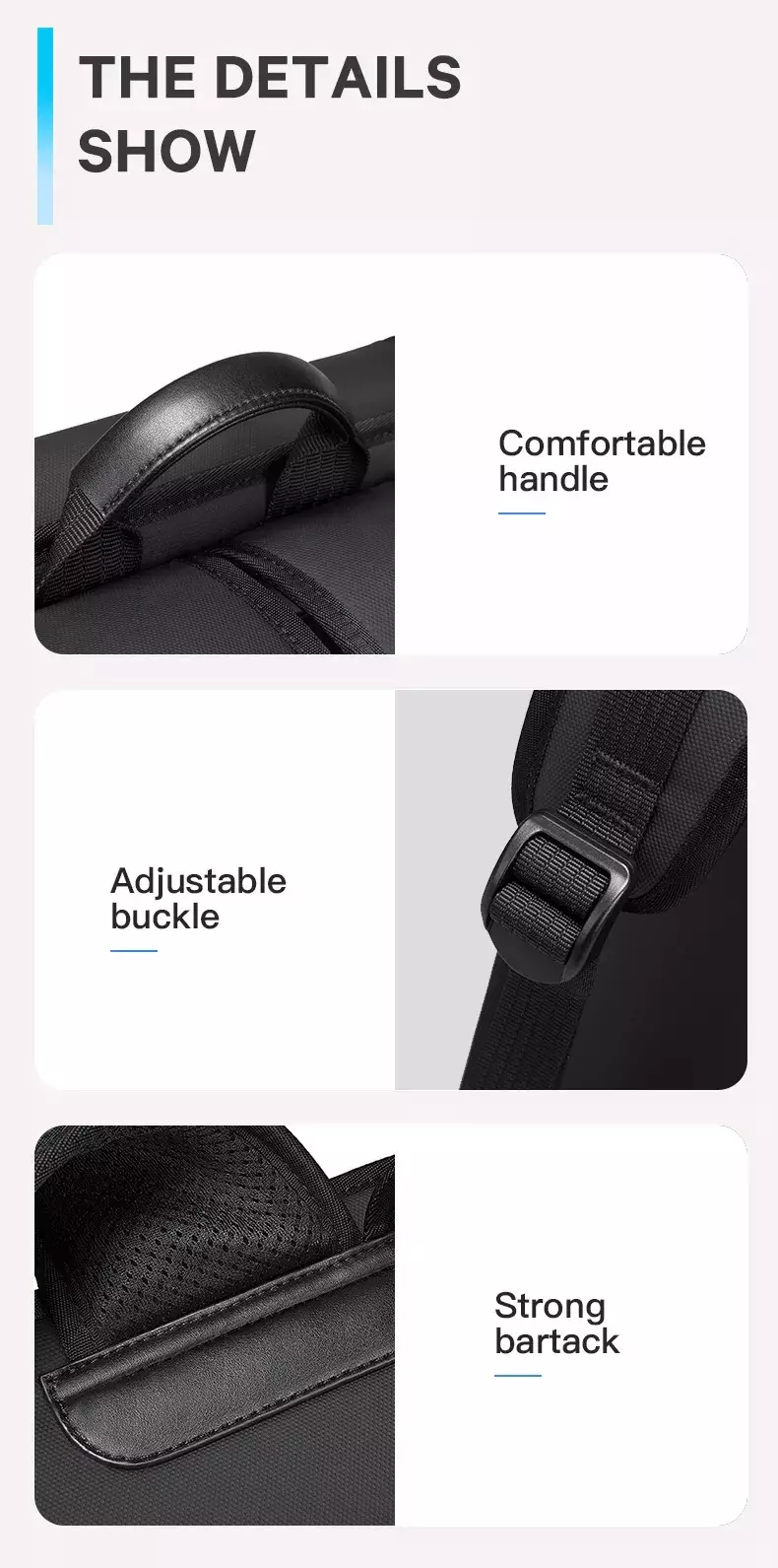 Bange BG7252 Tas Ransel Backpack Laptop Kerja pria 14 Inch - Black