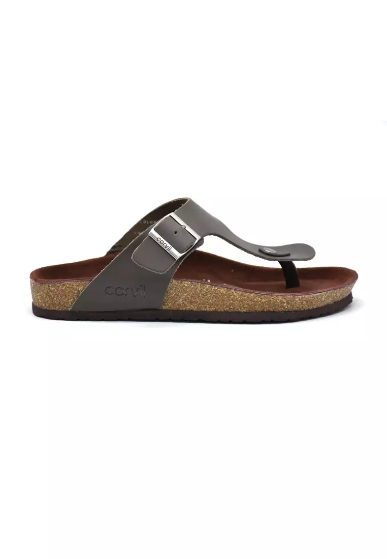 Carvil Sandal Pria Colorado-01 M Dark Brown