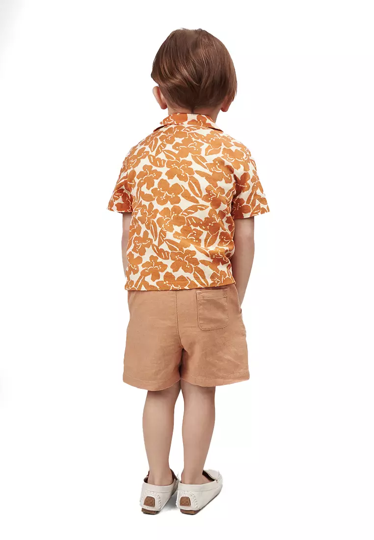 Baby Boys Floral Printed Shirt