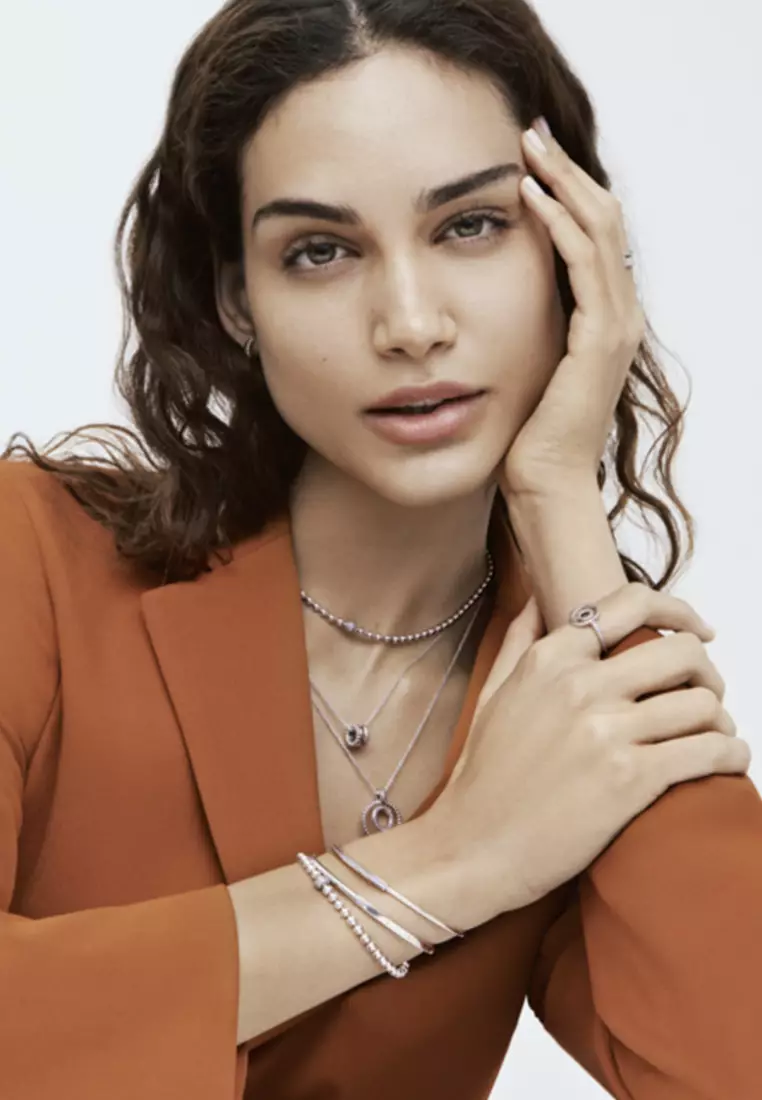 Pandora beaded best sale pave necklace