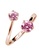 Krystal Couture gold KRYSTAL COUTURE Split Pink Personality Ring Embellished with Swarovski®crystals AE970AC8D0D749GS_1