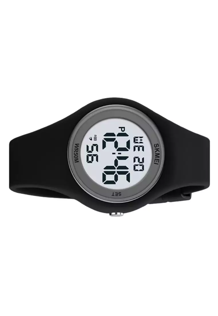 Jam Tangan Digital Pria Wanita Strap Silicone Anti Air 50M 2317 ORIGINAL - Black