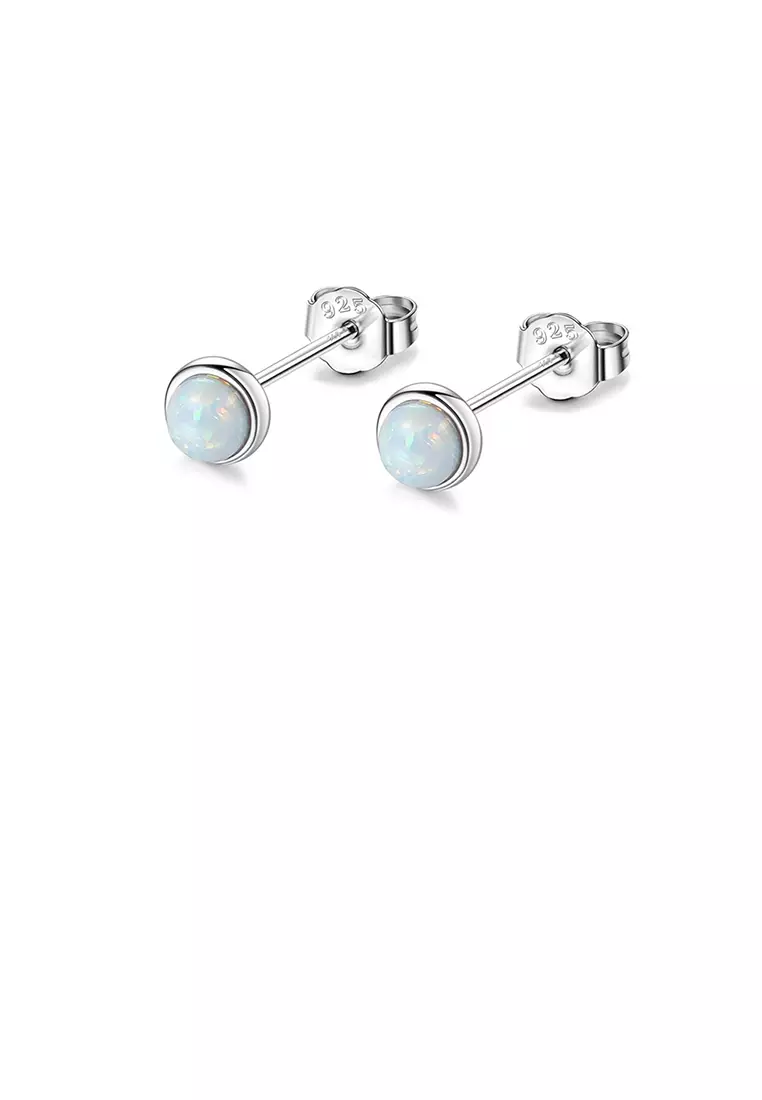White opal studs clearance