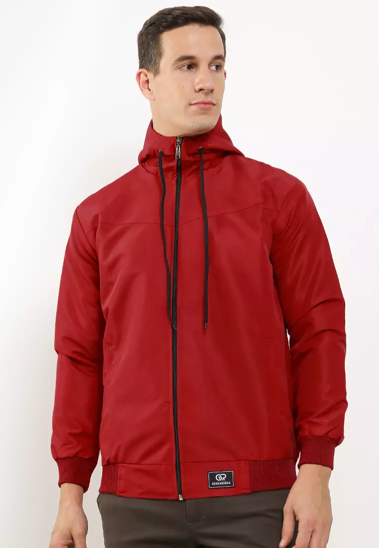 GRAHANGGRA Jaket Taslan Hoodie - Red