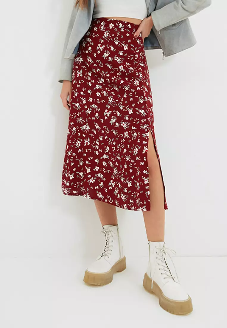 Midi skirt zalora shop