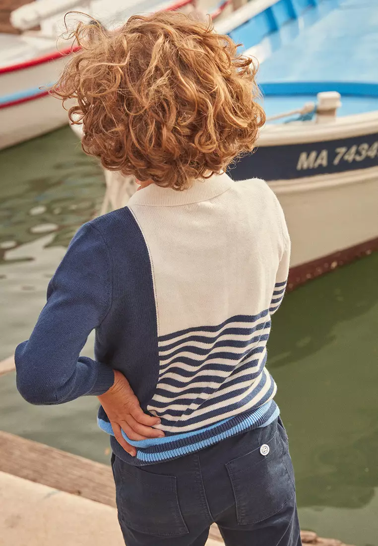 Striped Knit Polo
