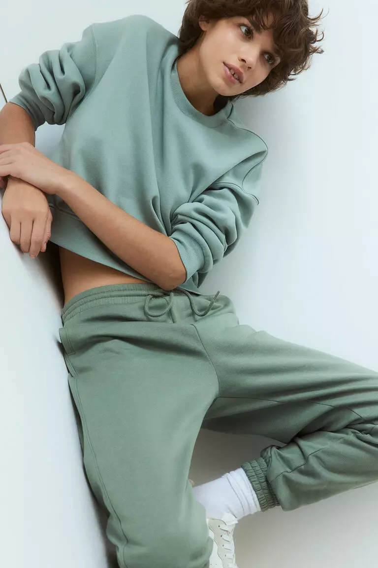 High-waisted joggers