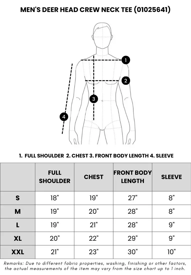 Men's Deer Head Crew Neck Tee