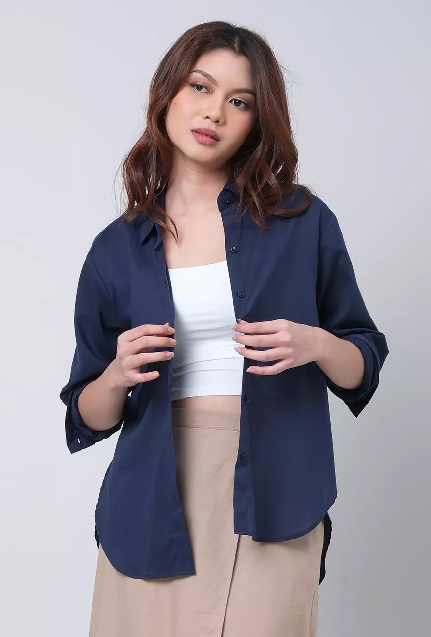 Kemeja Wanita Twyla Navy