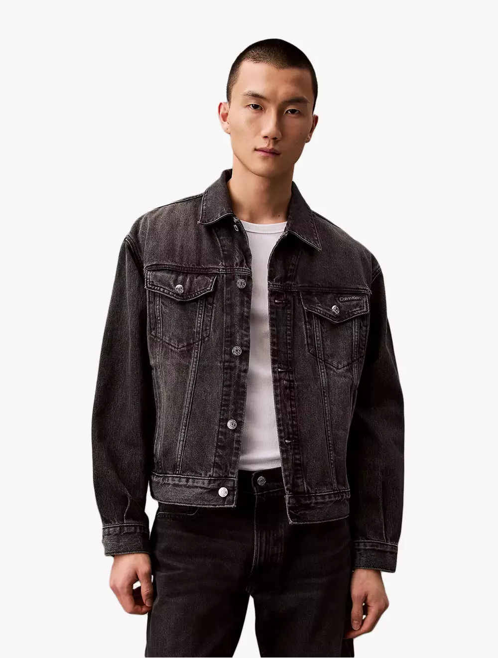 Jual Calvin Klein Calvin Klein - 90s Trucker Jacket - Black