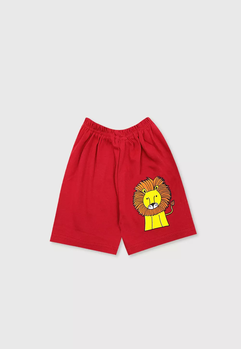 Wakakids Setelan Bayi Laki Laki Usia 6 Bulan Hingga 12 Bulan Baju Singlet Stripe Motif Lion Celana Kaos 3202 Merah