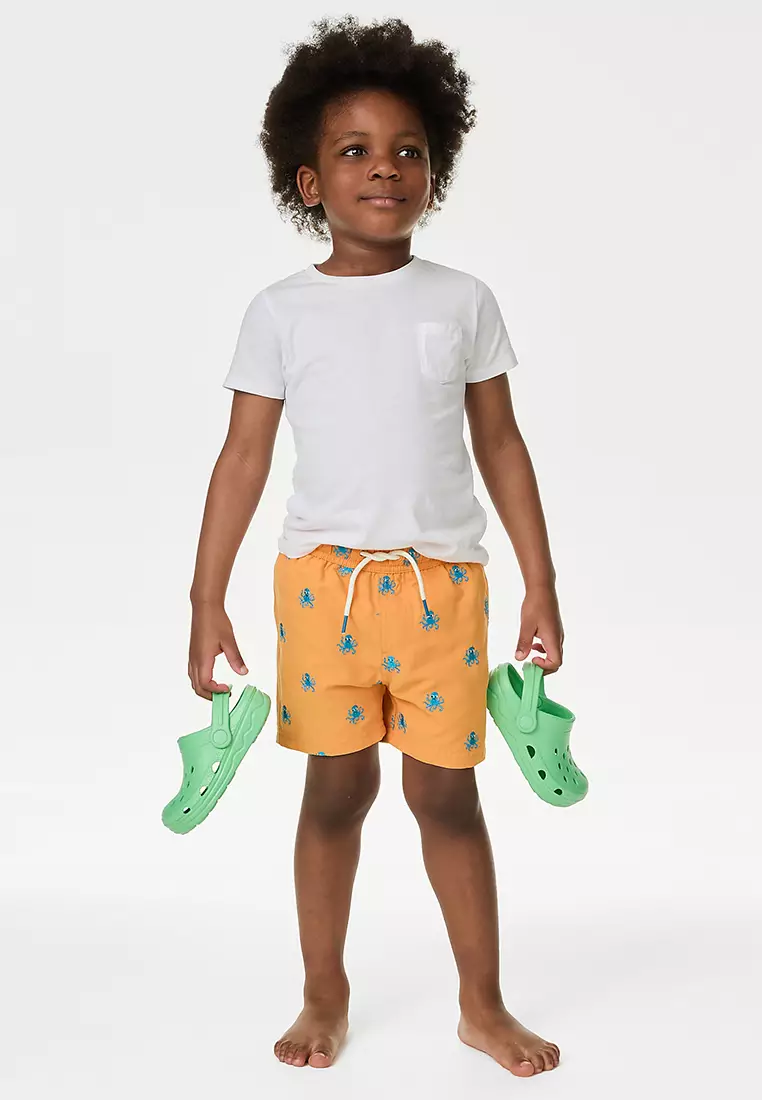 Embroidered Swim Shorts