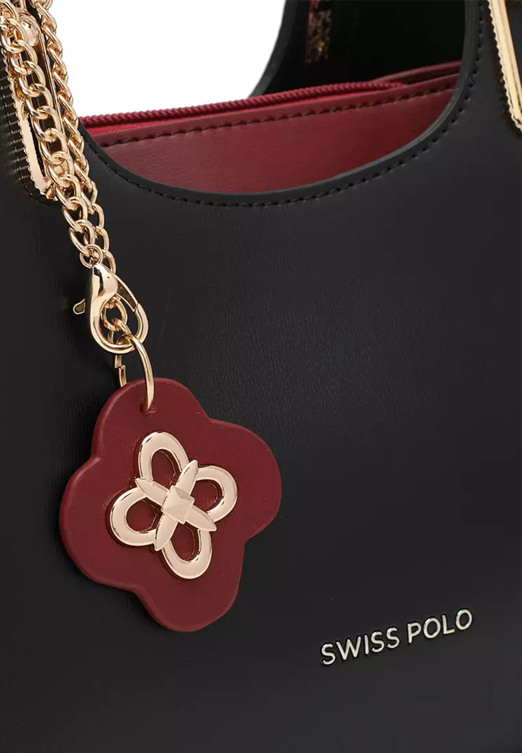 Women's Top Handle Bag / Sling Bag / Crossbody Bag - Black