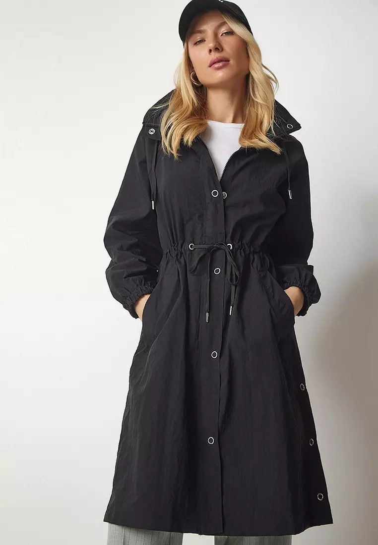 Hooded hotsell trench coat