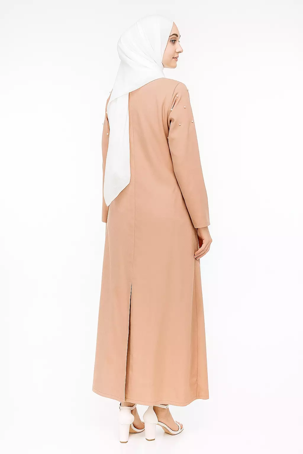 Hazeera  Maxi Dress In Beige