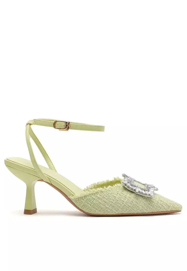 Discount on Twenty Eight Shoes  shoes - SKU: 6.5CM Rhinestone Buckle Strap Mid Spool Heels BY1668-17