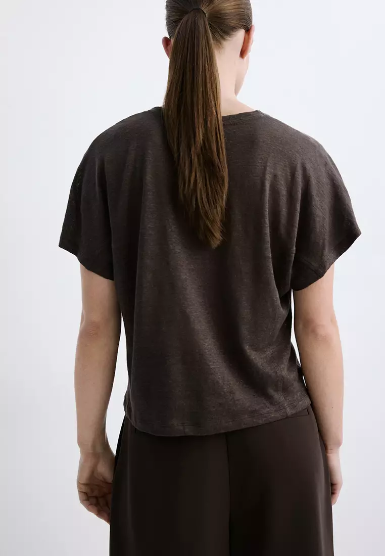 Short-Sleeved Linen T-Shirt