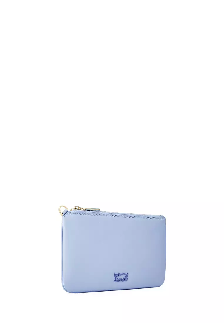 Braun Buffel Pommes Zip Top Wristlet