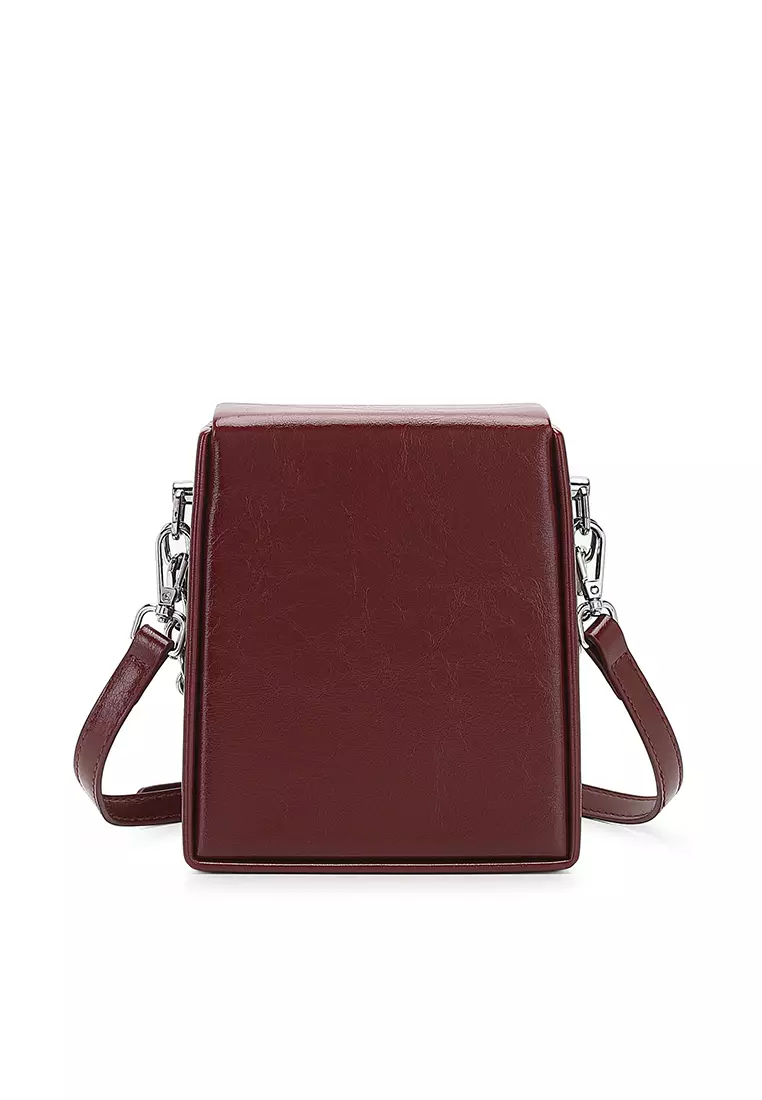 Women's Sling Bag / Crossbody Bag / Shoulder Bag - Wine Red