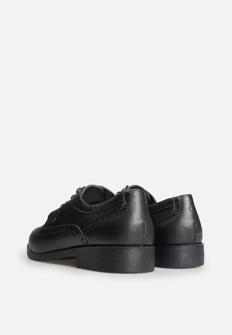 Easy Soft PALERMO Laced Black Shoes for Men by World Balance