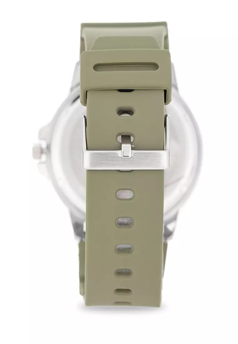 Analog Watch 20122530-Grn Strap-Green Dial