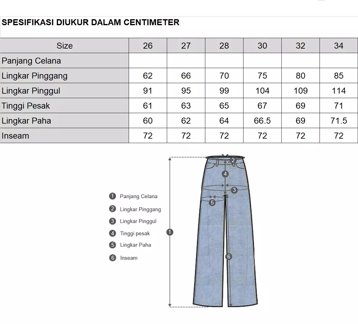 Minimal x Devina Putri - Diega - Cargo Denim Pants - Blue Warna Blue