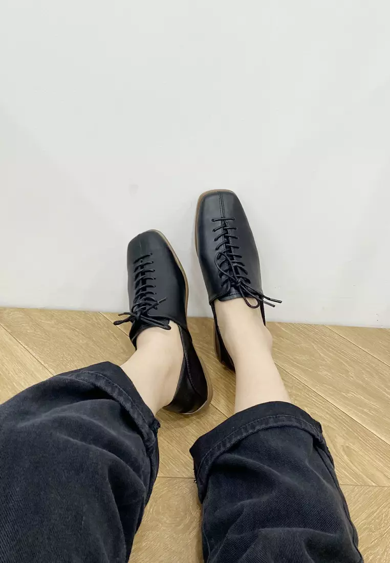 Leather Lace Up Loafers TH-R6-1