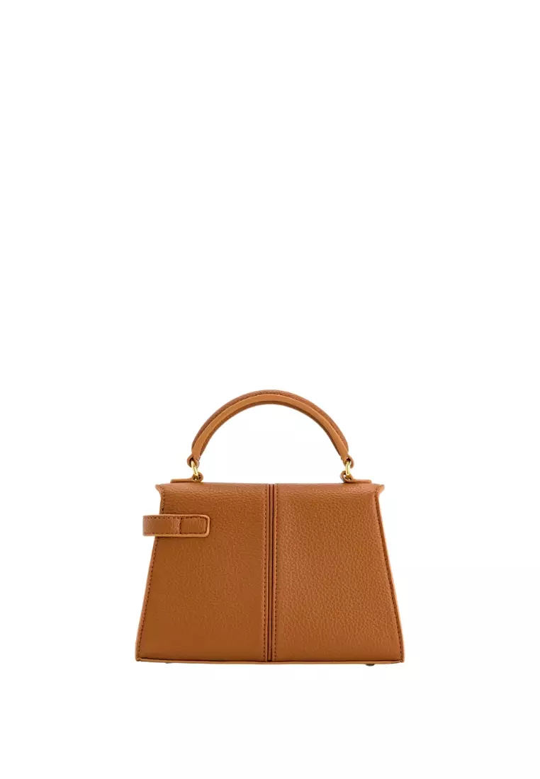 Elise Top Handle Bag - Brown 