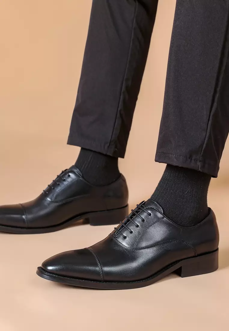 Vintage Leather Cap Toe Business Shoes MK8988-1