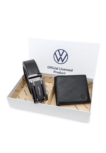 Volkswagen black Bundle Deal 2 In 1 Gift Set Box For Men (RFID Genuine Leather Wallet +  Genuine Leather Automatic Belt) 95AA9ACA2EFD6CGS_1