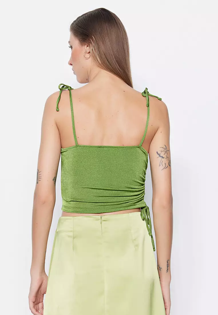 Ruched Crop Cami Top