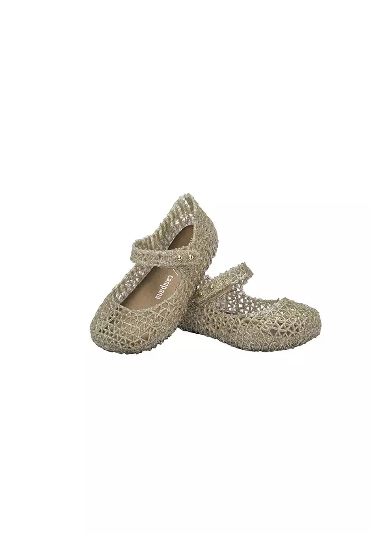 Mini Campana Papel BB Toddlers Flats - Gold Glitter