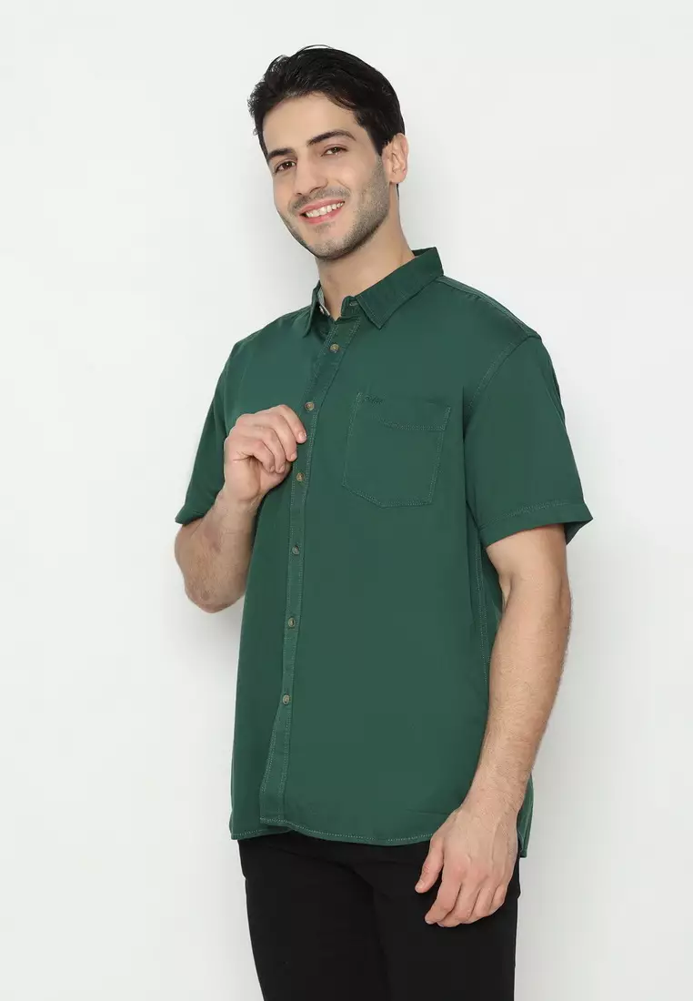 POLICE Kemeja Polos Cotton Regular Fit Pria