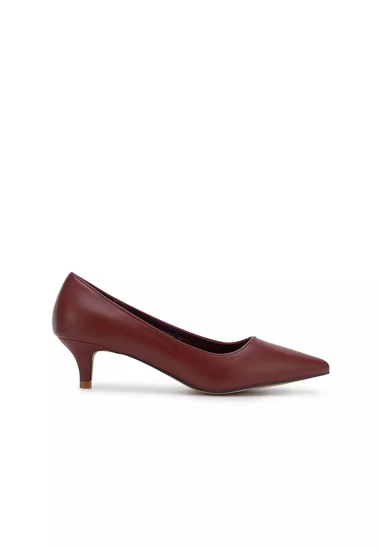 Maroon shop mid heels