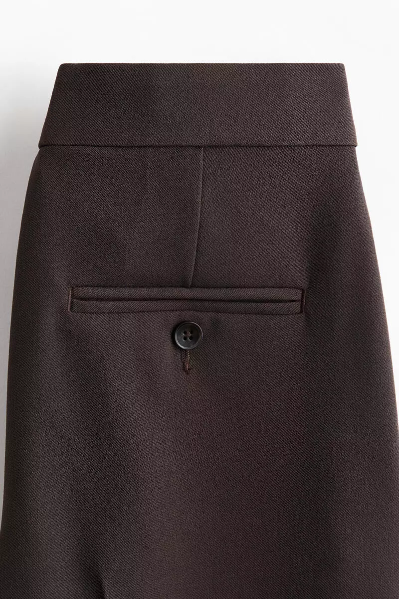 Bootcut ankle-length trousers