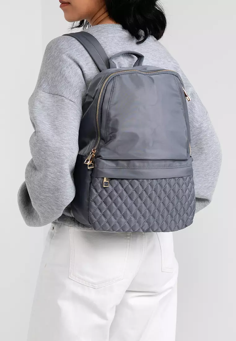 Quilted Nylon Backpack