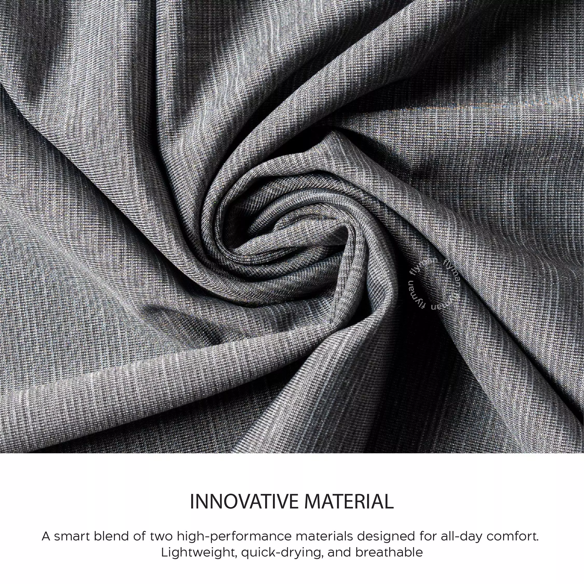 Flyman Ice Silk Active Shirt 1 Pcs FMAS 3558 - Ash