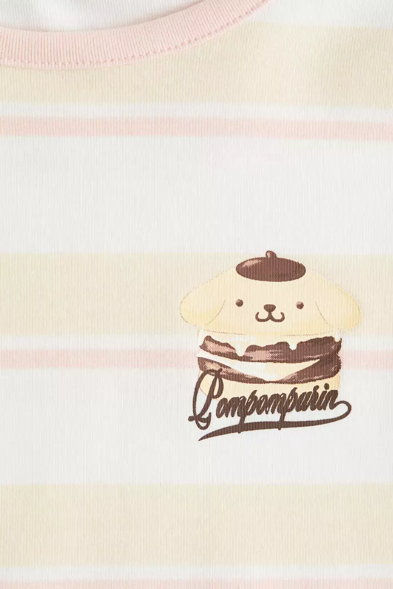 Print-motif cotton top