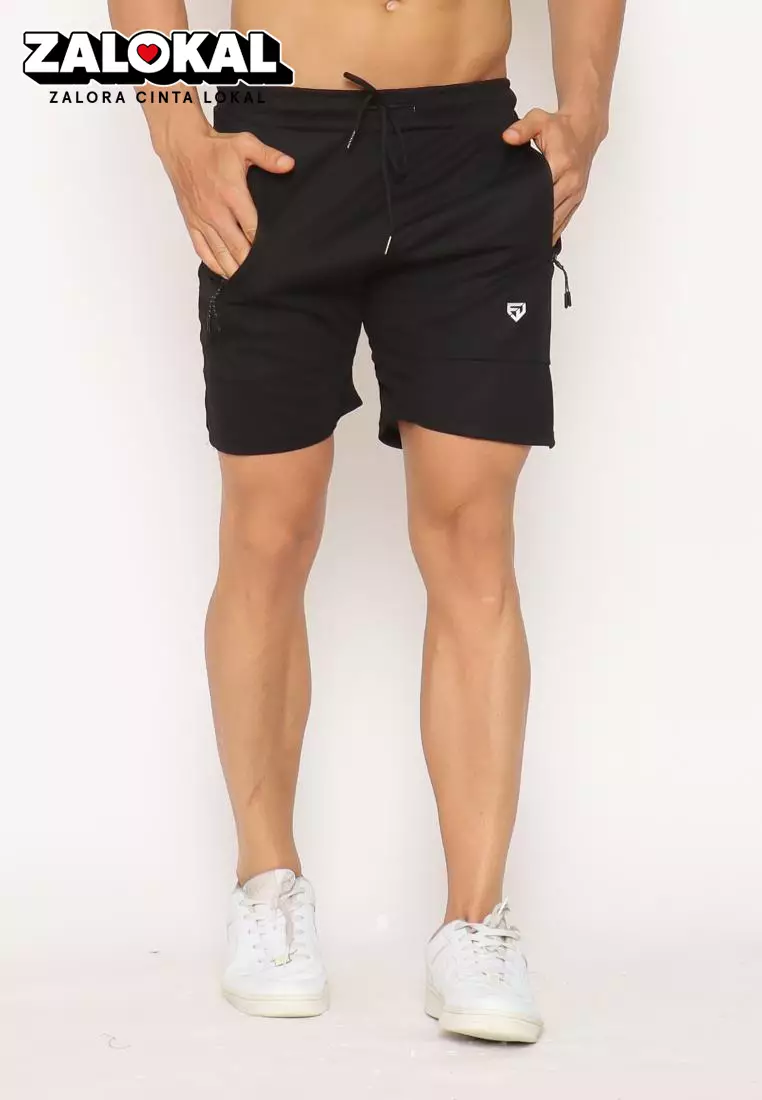 FITWEAR - ETHAN 1 BACK POCKET SHORT PANTS - BLACK
