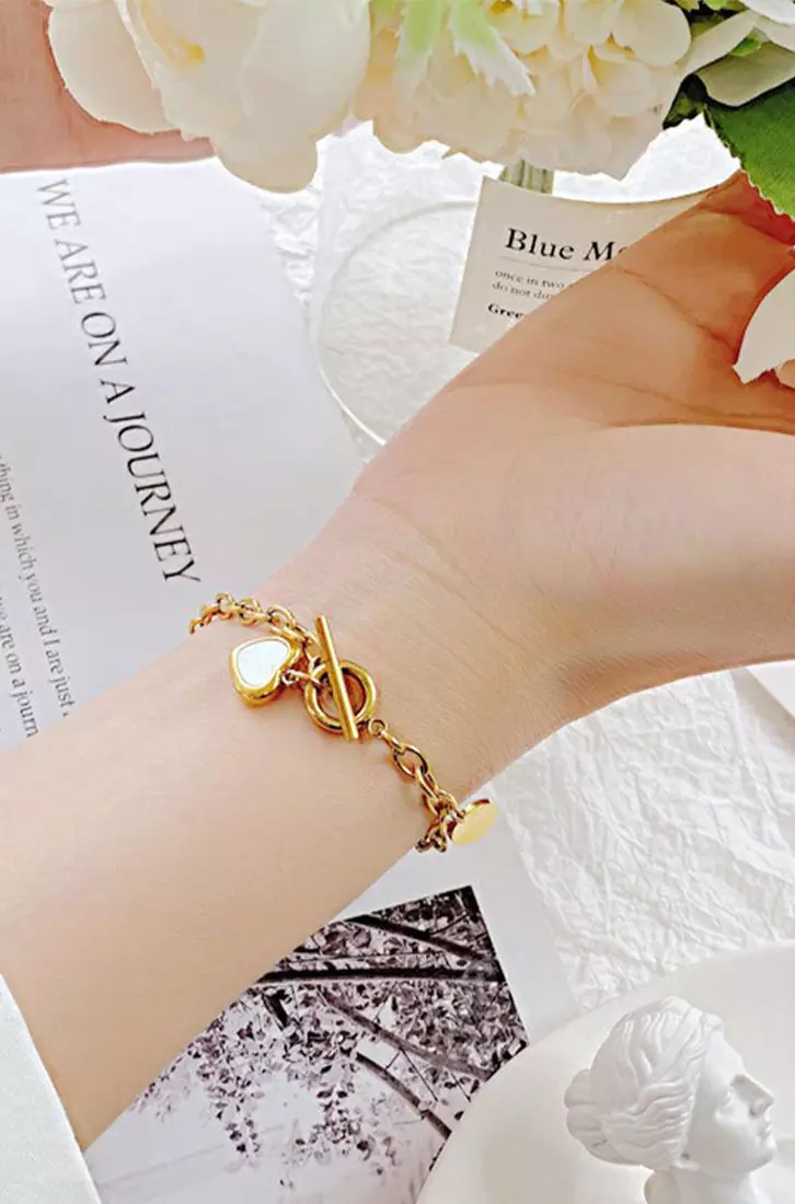 Buy YOUNIQ YOUNIQ VELINE 18K Gold Titanium Heart Bracelet 2023