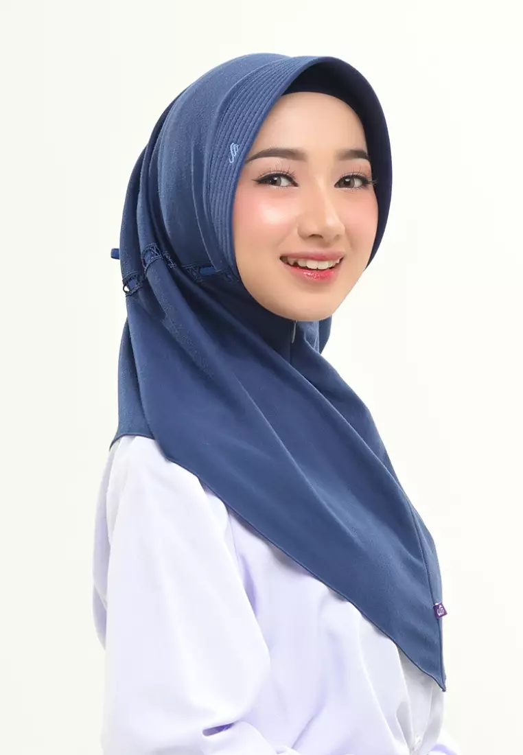 Rabbani - Kerudung Sekolah Instan Aero Exclusive Navy L